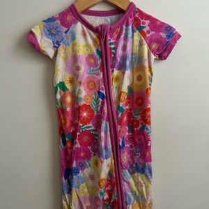 Little Sleepies Pink Floral Zip-Up Dress